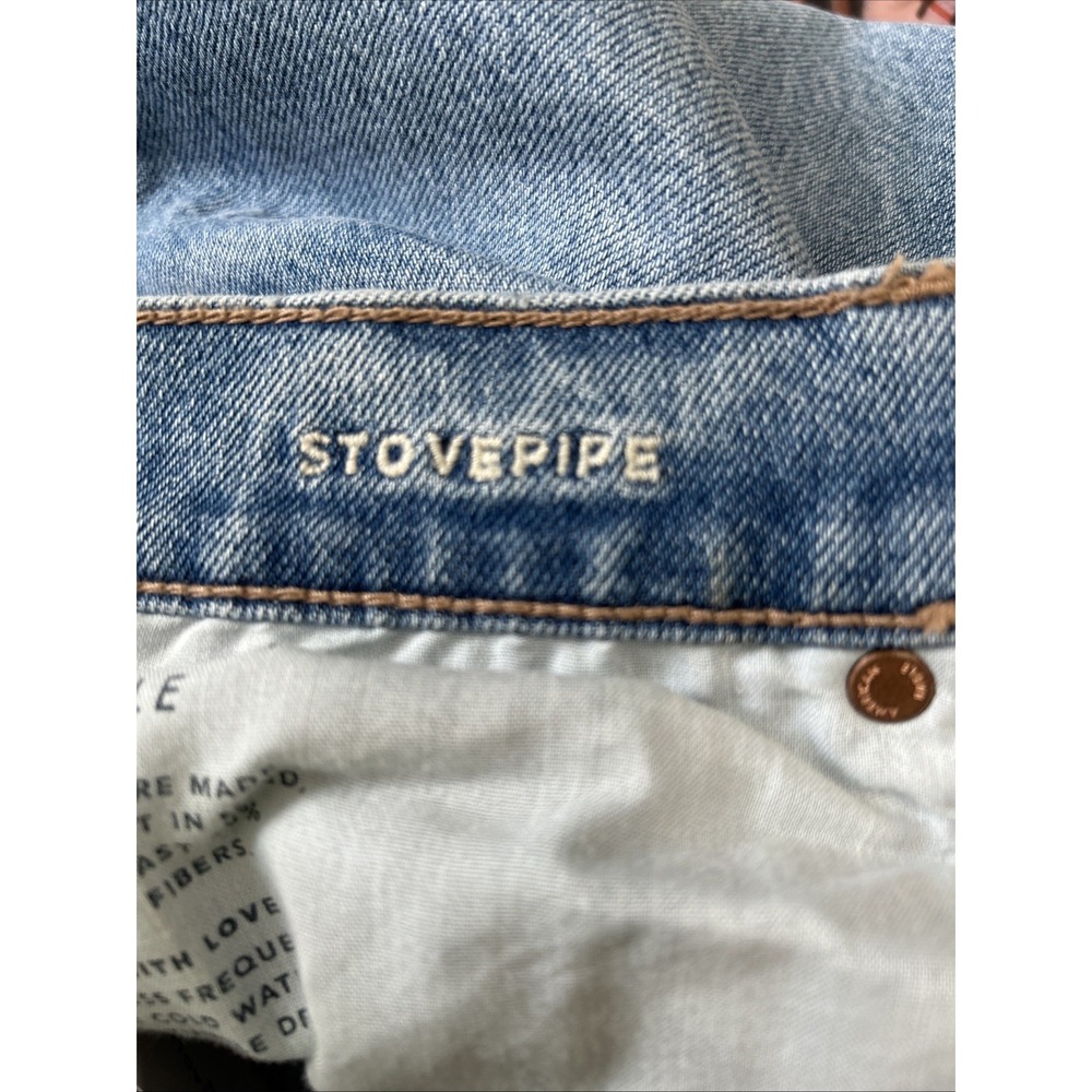 American Eagle Strigid Size 8 reg Stovepipe Wide Leg High Rise Jeans NWT *J199 - Picture 5 of 6